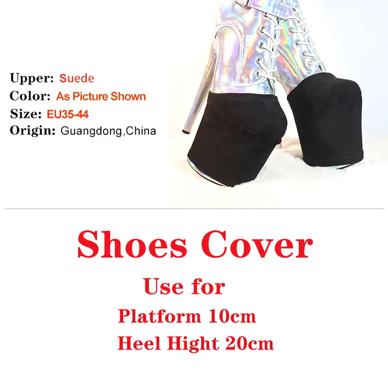 Suede Protective Pole Dance Boots Training Wear-Resist Cover 5cm 7cm 10cm 13cm 16cm Platform Protective Cover Sandals On Sale