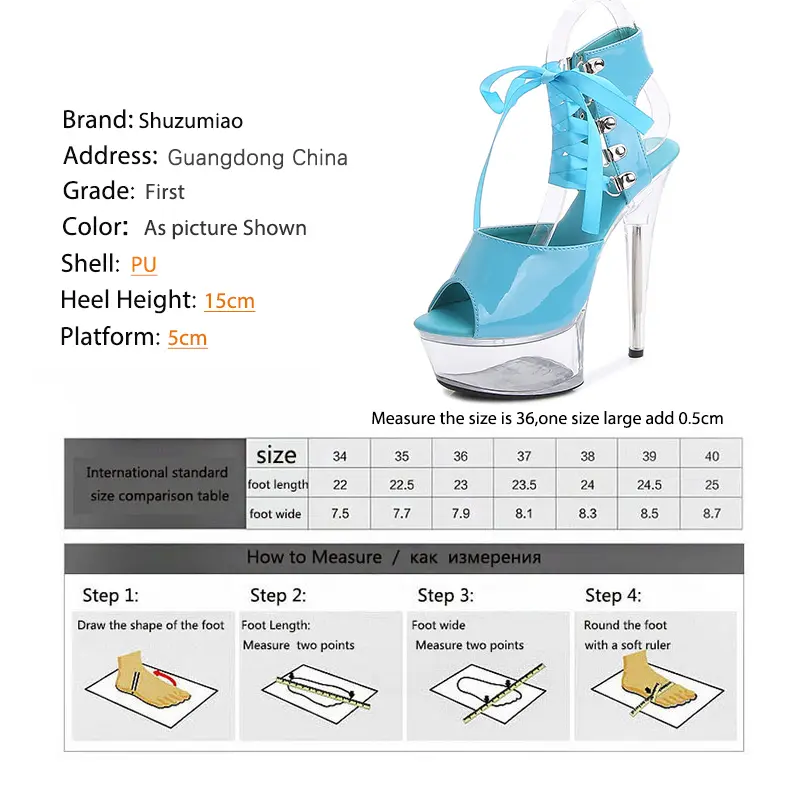 Women's Shoes New 2020 Pole Dance Gladiato Sandals 15CM Clear High Heels Ladies Sandals Platform Thick Bottom Stripper Shoes