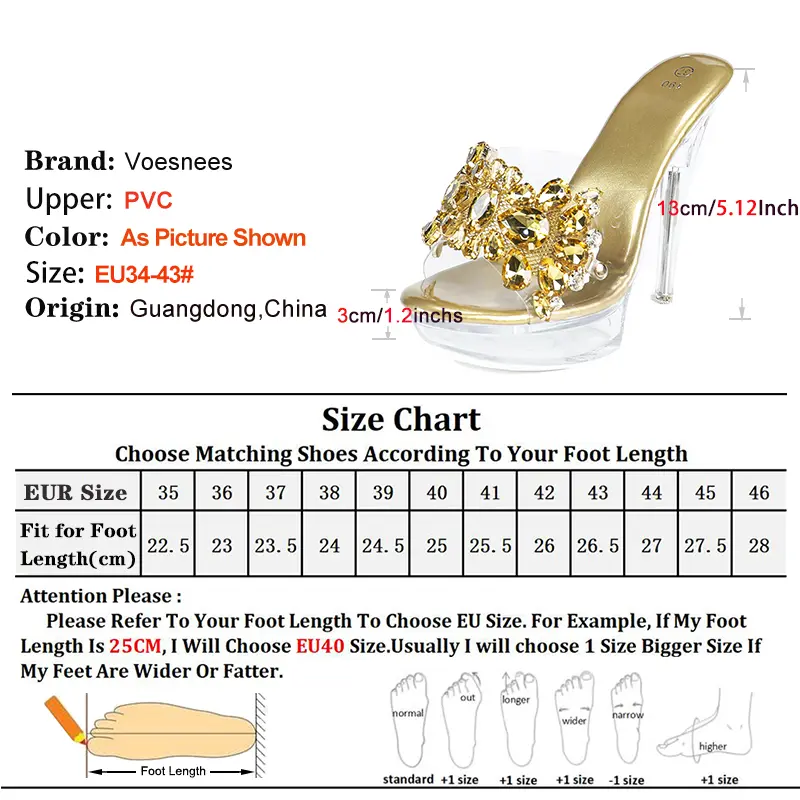 Transparent Crystal Thin High-heeled Sexy Women Shoes Plus Size43 Open Toe Rhinestones Sandals 13CM Girl Outdoor Party Slippers