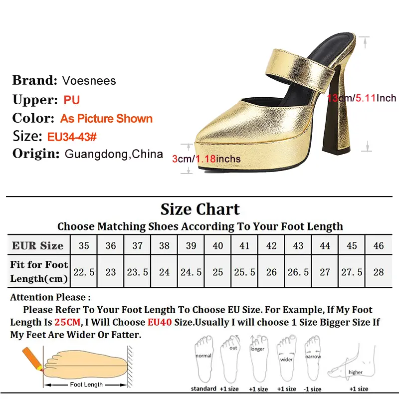 13CM High Heels Luxury Slippers For Ladies Fashion Slides Thick Platform Sandals Summer Pointed Toe Slip-on Women's Shoes Mules