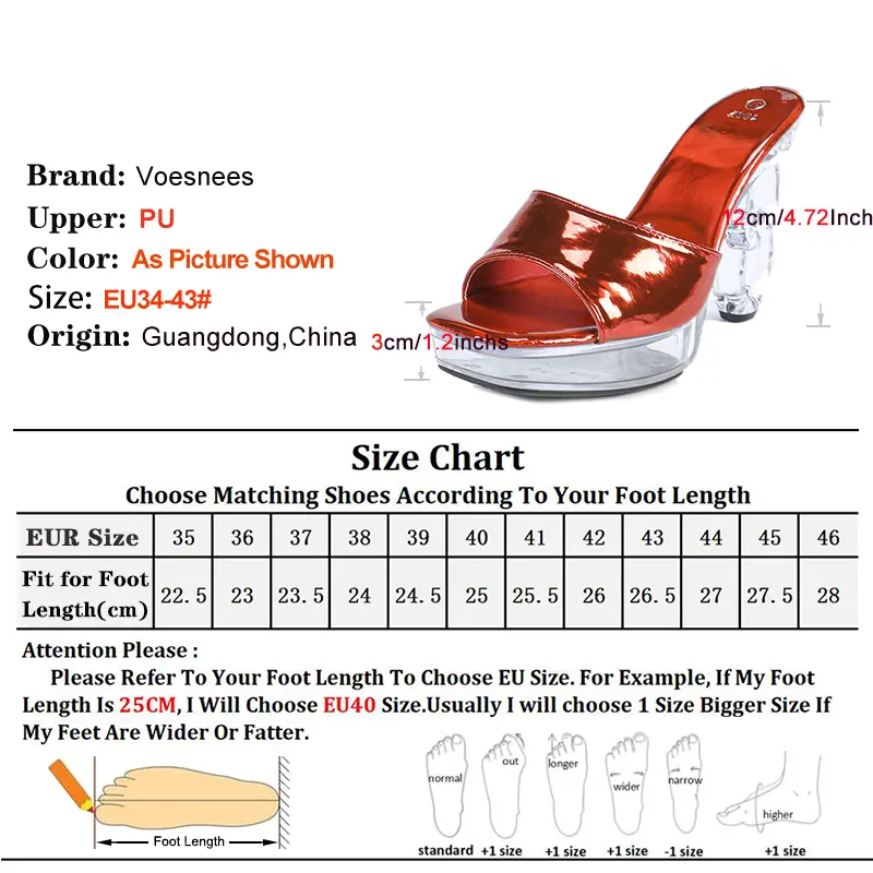 Clear Heels Comfort Ladies Shoes 12CM Strange Style Square Toe Women Platform Slippers 2025 Summer Model Show Silvery Sandals