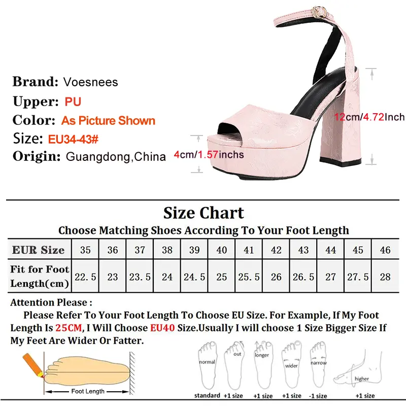 12CM Chunky Heel Square Toe Thick Platform Sandals High-quality Women Party Dress Shoes New Pink Satin Ladies Summer High Heels