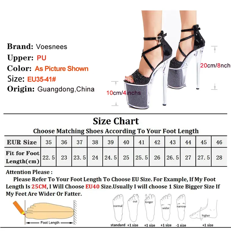 Runway Sandals Sexy Cross-Tied Cross-Tied High Heels Nightclub Shoes For Women 20CM Fashion Platform Sequin Stiletto Party Shoes