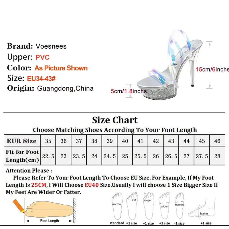 Model Show Stiletto Heels Summer Women Platform Shoes Magical Color Transparent Wedding Sandals Sexy Narrow-band 13CM High Heels