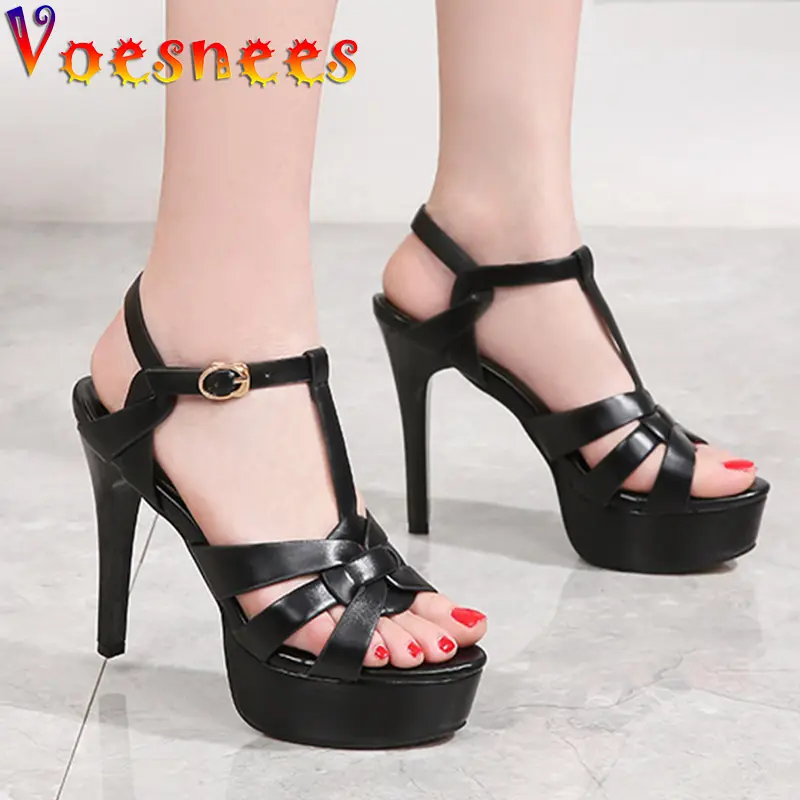 2025 New Fashion Roman Style Runway Sandals Super High Heel Waterproof Platform Wedding Shoes Summer Weave Design Women Pumps