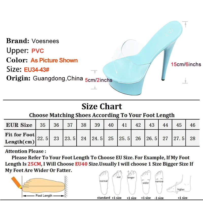 Brand Transparent PVC Slippers Women Pink Platform High Heels Fashion Model Catwalk Shoes Summer 15CM Stiletto Slip-on Sandals