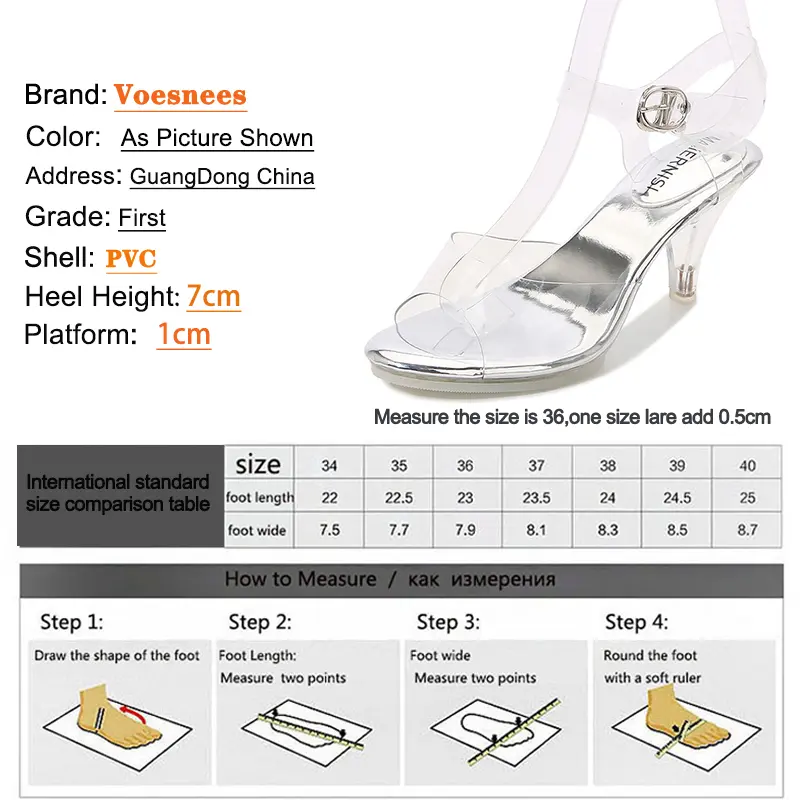 Summer Walk Show Model High Heels Women Sandals Sexy Transparent Crystal Party Ladies Shoes Wedding Bridal Shoes Silver Big Size