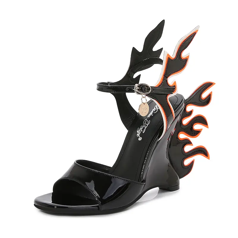 2022 New Stripper High Heels Women Shoes Wedges Sandals Female Performance Dancing Shoes Platform Sexy Party Club Flame Shoes