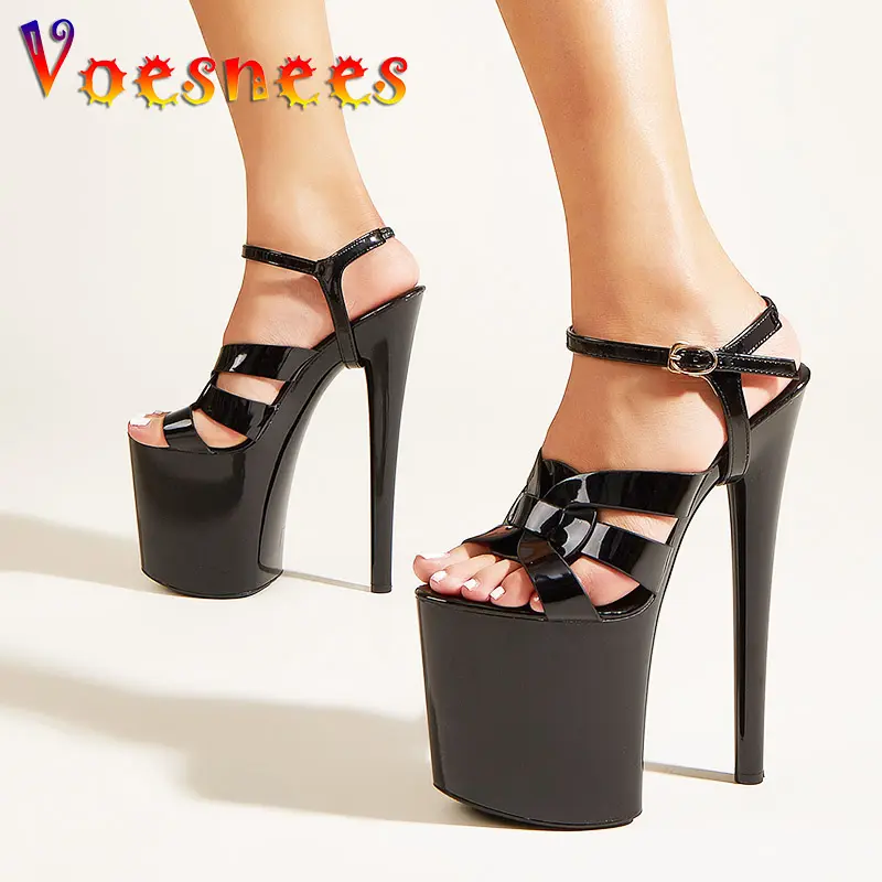 2025 Summer Slipper Fashion Unique Buckle Sandals Detachable 20CM Stiletto Women's Platform Dual-use High Heels Pole Dance Shoes