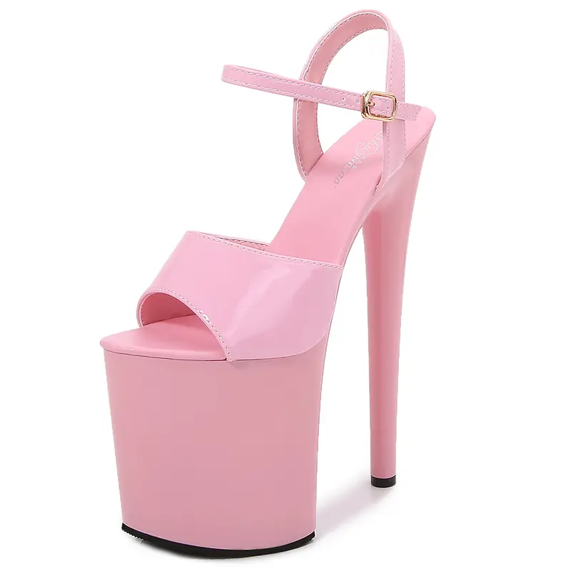 2022 New Summer Pole Dance Shoesl high-heeled Shoes Sandals Thin-heeled 20CM Sexy Black Platform Hate Sky Women  Shoes Stripper