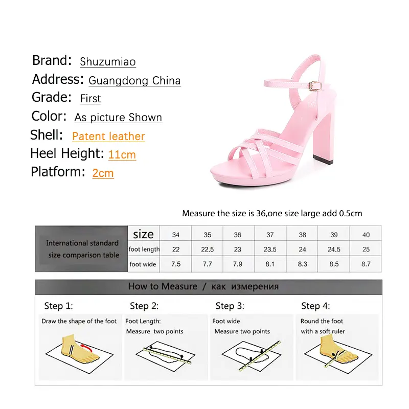 Shuzumiao Sandals Women 2020 Summer New Fashion Female Shoes Transparent Bottom Square Heel High Heels11cm Strip Pole Dance Shoe