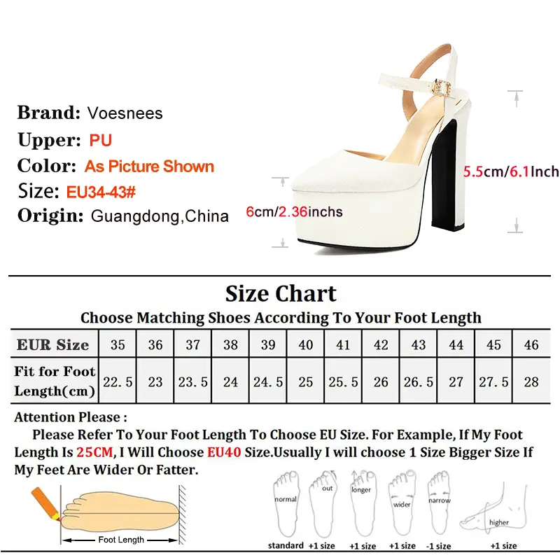 Women 2024 Summer Thick Platform High Heels Plus Size Bling Bling Club Pointed Toe Ladies Shoes Ankle Buckle Strap Party Sandals