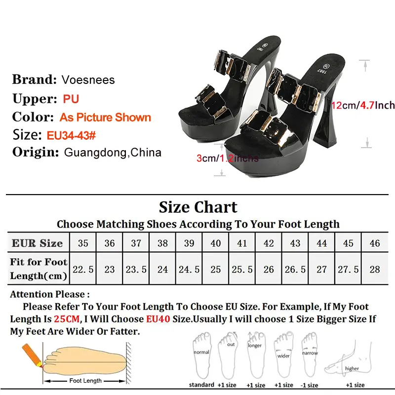 Summer Slippers Woman 2024 Designer New Red Party Shoes Square  Toe Platform Sandals Plus Size Slip-on Women High Heels Slides