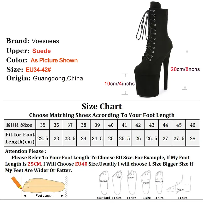 Pole Dance Shoes 15 17 20cm Sexy Black Flannel Platform Stripper Heels Suede Ankle Boots High Heels Laces Round Toe Low Leg