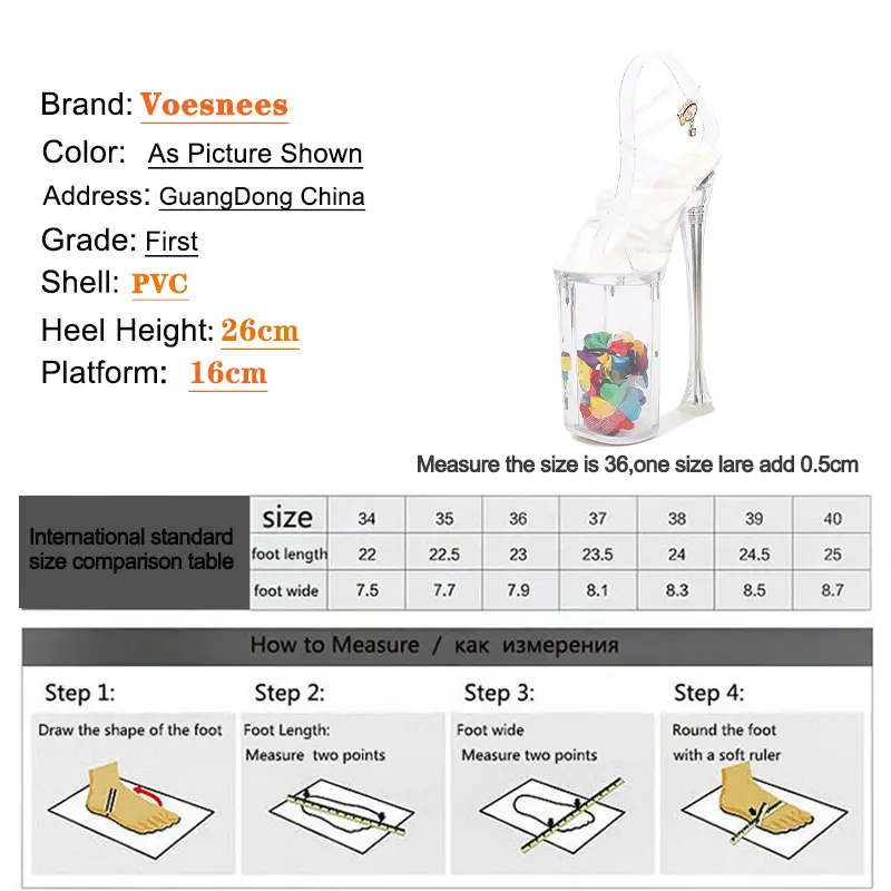 Voesnees 2021 New Glowing Crystal Sandals Women Summer Shoes Transparent Platform High Heels 26cm Thin Heels Model Catwalk Shoes