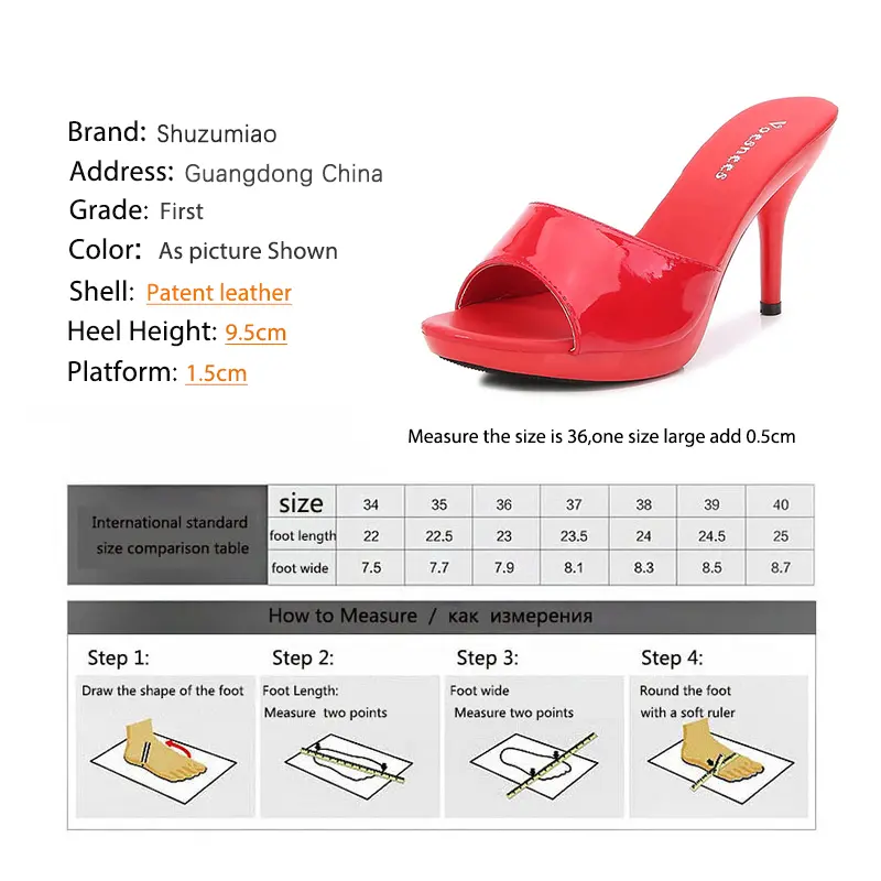 Shoes For Women Summer Slippers High Heels platform women sandals High outdoor Female shoes Slippers Flip Flops Heels 9.5cm