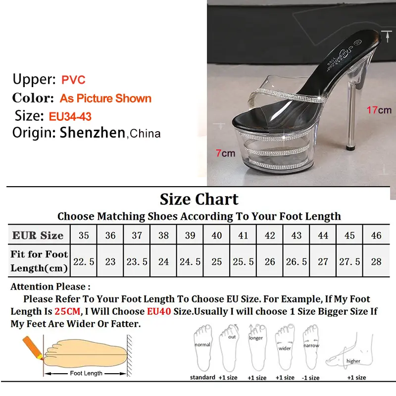Nightclub Runway Show Banquet Women's Shoes Sexy Transparent Waterproof Dance Crystal Slippers 17CM Ultra-fine High Heel Sandals
