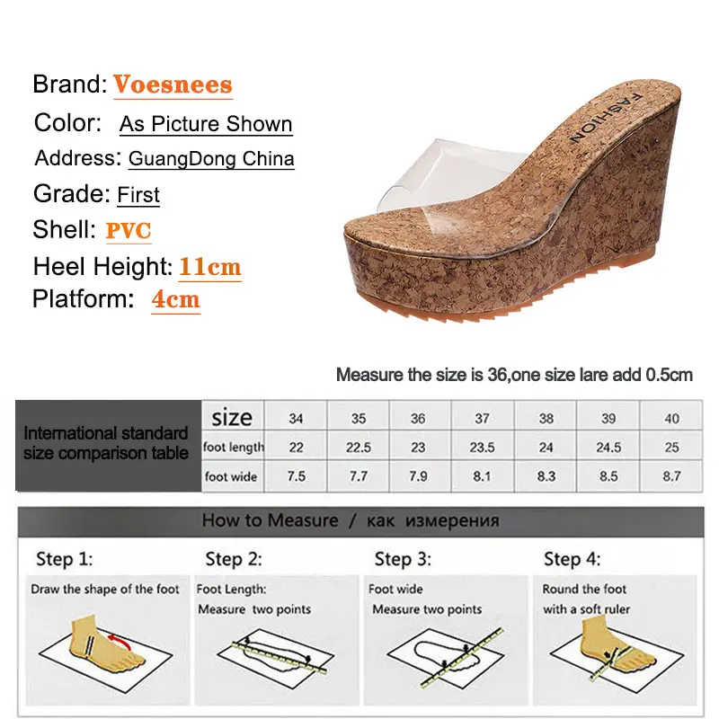 Summer Women Slippers Shoes 2021 New Sexy Transparent Wedges Sandals Platform Glistening Thick Sole Bottom Crystal High Heels