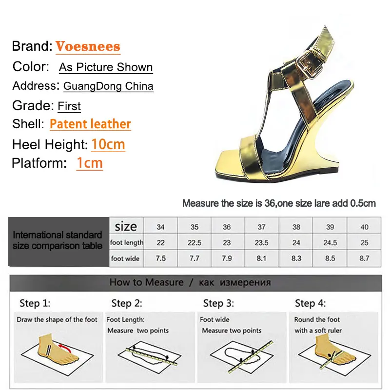 Summer 2022 New European And American High Heels Fashionable Wedges Super Stable Stage Sandals Model Party No Heel Women's Shoes