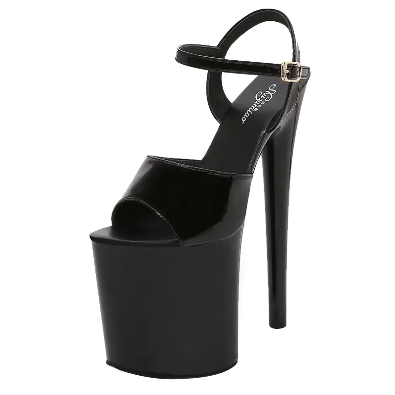 Walking Show Artifact Model high-heeled Shoes Sandals Thin-heeled 20cm Sexy Black Platform Hate Sky Women Shoes Summer New 2020