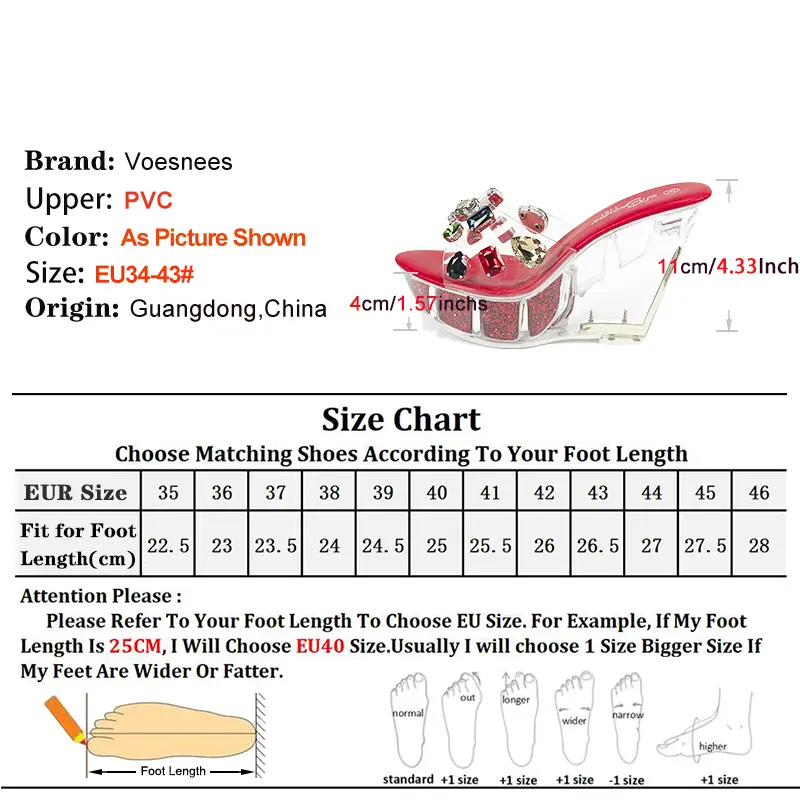 Transparent PVC Slippers Women Platform Crystal Wedges Heels Mules Colour Gems Summer Shoes For Ladies Luxury Rhinestone Sandals