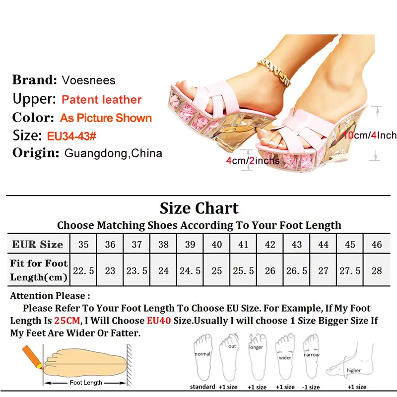 New Roman Style 10CM Wedges Clear Slippers For Ladies Summer High Heels Sandals Nightclub Club Slip-on Stage Performance Shoes