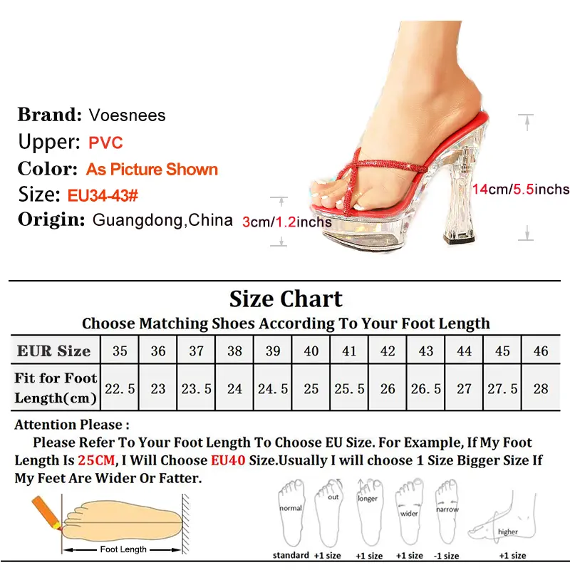 Transparent Slippers Women Cross Band Fashion Platform Sandals Model Show Summer High Heels 14CM Crystal Chunk Heeled Lady Shoes