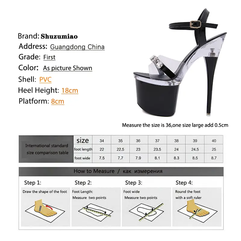 Women Sandals Shoes Transparent Fairy Puple Dancing Striptease Female Shoes 2025 Model high-heeled 18CM Sandals Wedding Shoes