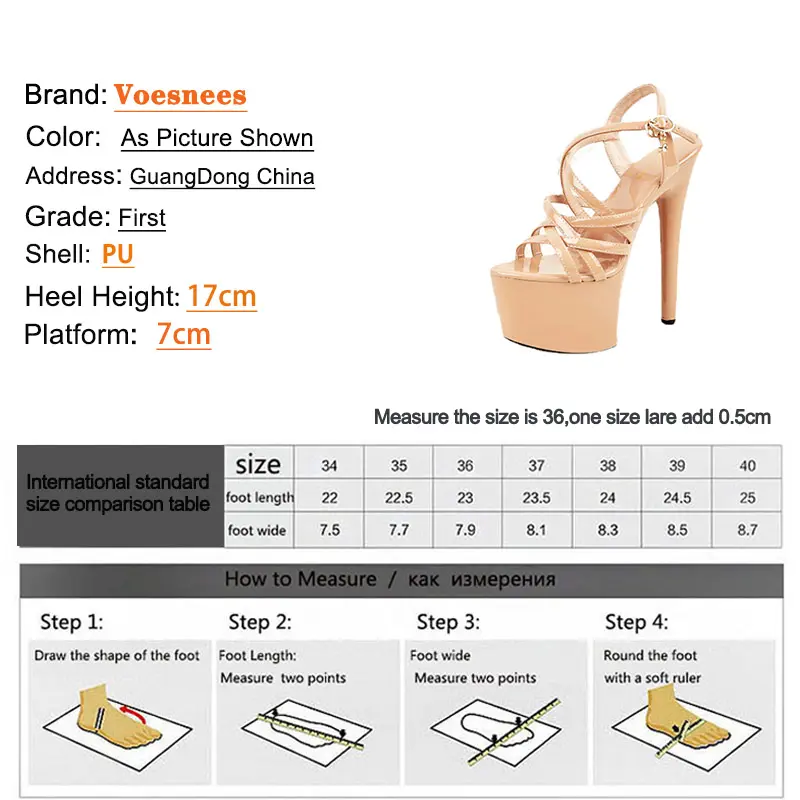 2023 Summer New Thin Band Women's Shoes European And American Fashion Platform Roman Sandals Sexy Model Runway High Heels 17CM