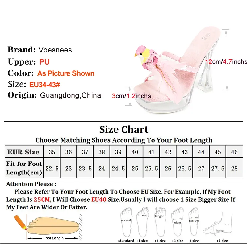 2024 New Red Slippers Women Interesting Shoes 12CM Clear Heels Summer Square Head High Heels Thick Platform Sandals Plus Size 43