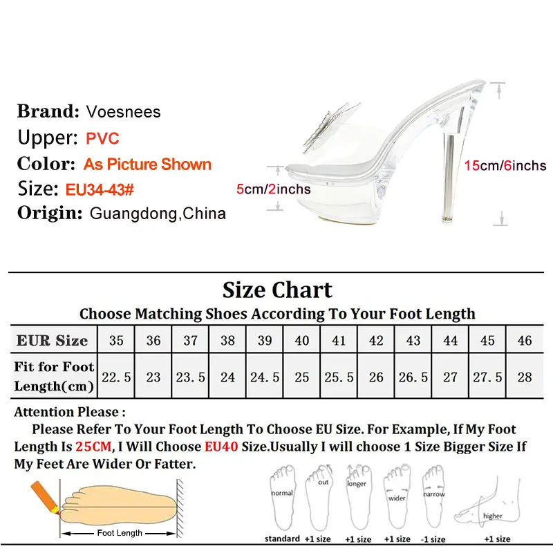 Stage Show Super High Heels Summer 15CM Transparent Perspex Party Shoes Women Platform Rhinestone Sandals New Butterfly Slippers