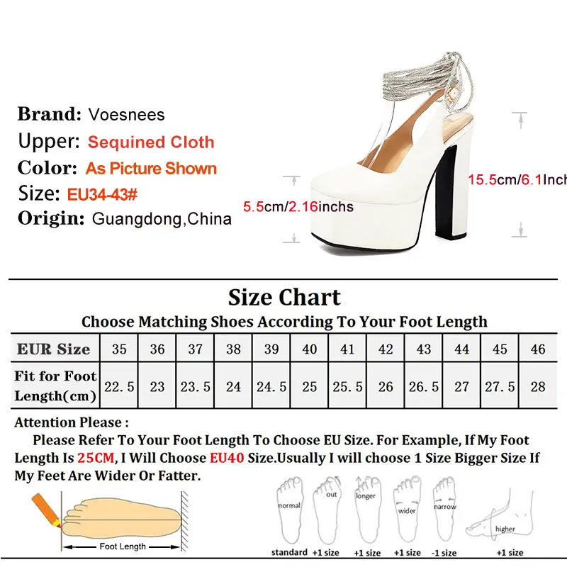 2024 New Women Thick High Heels Waterproof Platform Summer Model Catwalk Show Shoes Sequined Cloth Square Toe Sandals Size 34-43