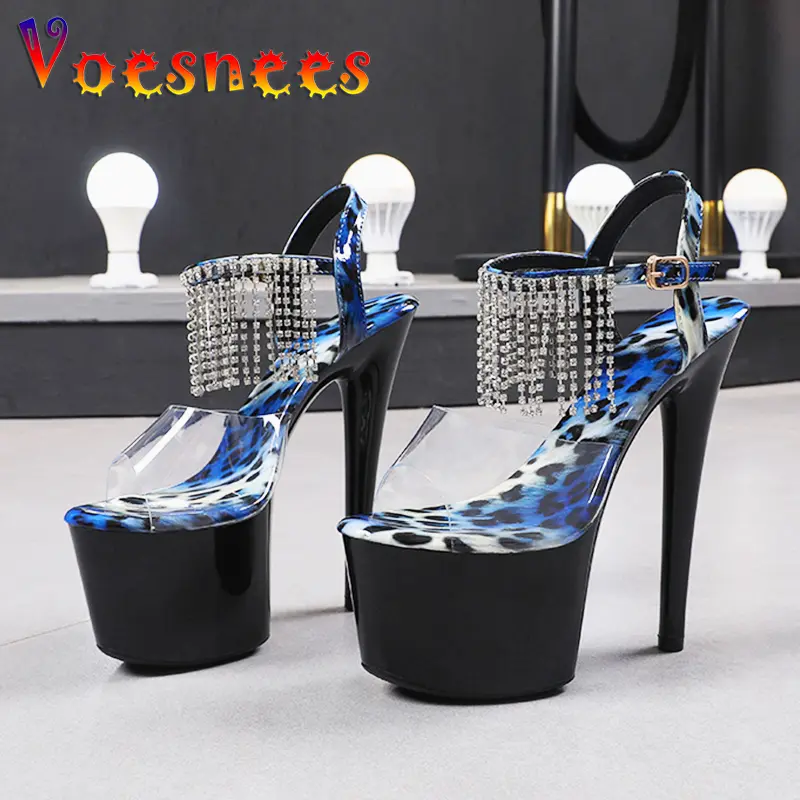 2022 Brand Women Sandals luxury Leopard Print Crystal Slingback High heels Summer Bride Shoes Comfortable Party Wedding Shoes