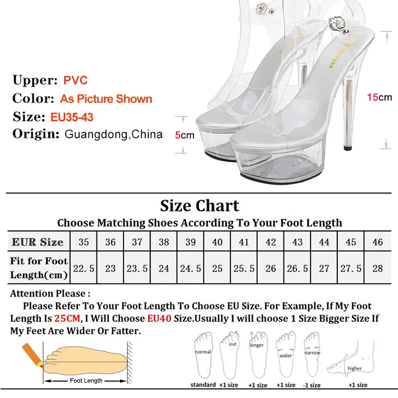2025 Summer Transparent Slippers for Women 15cm High Heel Sexy Silver Stiletto Platform Model Sandals Female Pole Dance Shoes