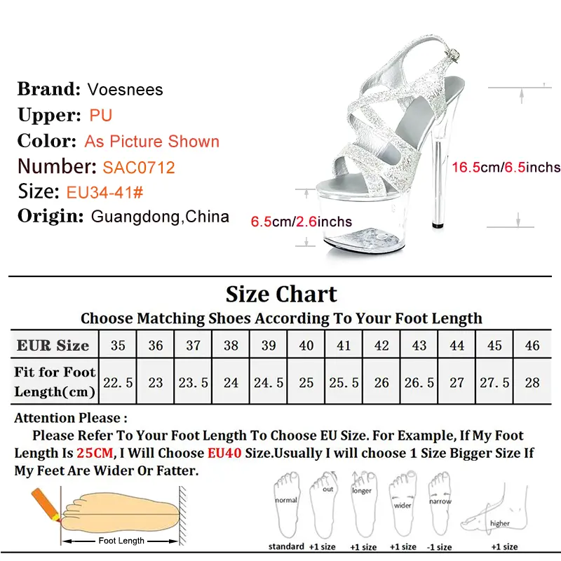 Summer Ladies Silvery Shoes 16.5CM Extreme High Heels Clear Crystal Thin Heel Women Stripper Shoe Transparent Platform Sandals