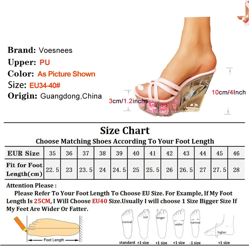 Women Wedges Transparent Shoes Summer Stage Show Sandals 10CM Club Party High Heels Slides Thick Sole Summer Narrowband Slippers