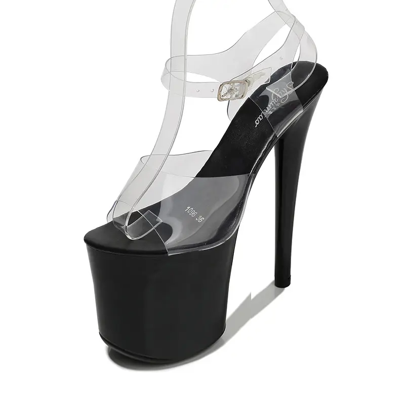 HOT Female Sandals Nightclub Catwalk Pole Dance Shoes Sexy Super High Heel 20CM Women Sandals Waterproof Platform Wedding Shoes