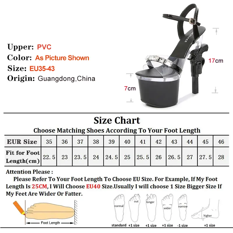 Summer Fashion Women's High Heel Sandals 17cm Open-Toe Crystal Buckle Thick Heel Platform High-heeled Shoes Woman Dress Pumps