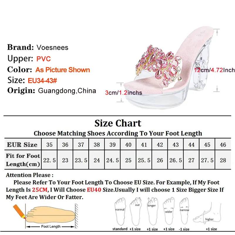 Blingbling Rhinestone Transparent Slippers For Women Square Toe Sandals 12CM Strange Style Clear High Heels Luxury Crystal Shoes