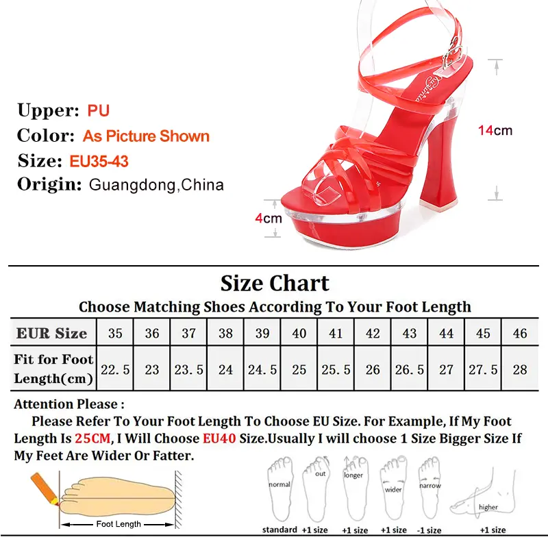 Summer 14CM Gladiator High-Heeled Sandals Women's Sexy Platform Transparent Shoes for Pole Dancing Walking Show Model Stiletto