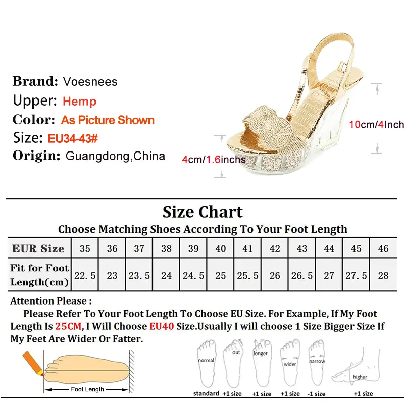 Women Wedges Heel Sandals 10CM/4Inch Summer Clear Platform High Heels Ankle Buckle Strap Transparent Sandals Model Catwalk Shoes