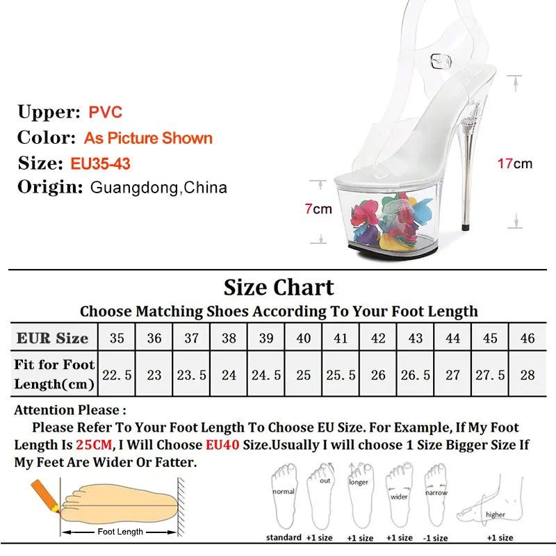 New Thin Heel Women's Open-Toe Platform Sandals High Heels 17cm Sexy Summer Fashion Sandalias Shoes Transparent Crystal Sandals