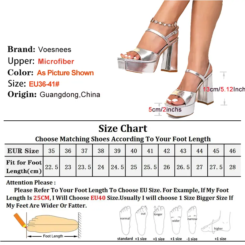 2025 New Silvery Block Heels Party Sandals Fashion Platform Women 13CM Summer Square Toe High Heels Nightclub Club Dance Shoes