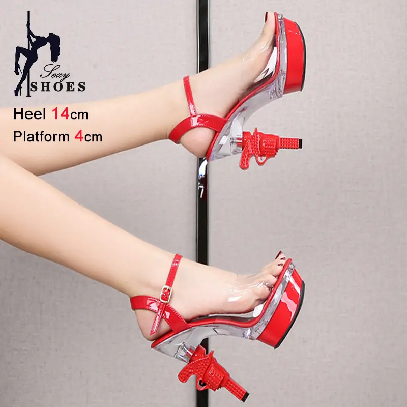 Voesnees Brand Designer Women Shoes High Heels Color Strange style Crystal 14cm Sexy Platform Sandals Girl Show wedding Shoes