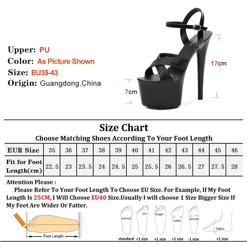 Sexy Platform Sandals for Women Super High Heel 17cm Sequins Overlapping Wedding Party Nightclub Shoes Model Catwalk Footwear