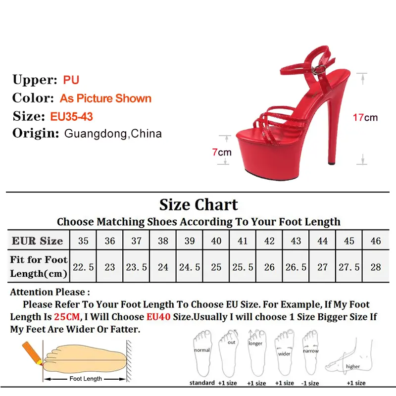 Summer Black Women Sandals Cross Thin Heel Band Sexy Open Toe 17CM High Heels Party Dress Wedding Nightclub Lady Shoes Red 43