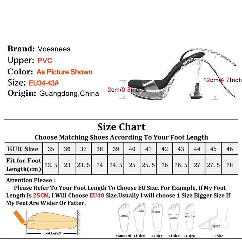 Fashion Platform Runway Model Shoes Luxury Rhinestones Lace up Sandals Women 12CM Chunk Heel Transparent PVC Summer High heels
