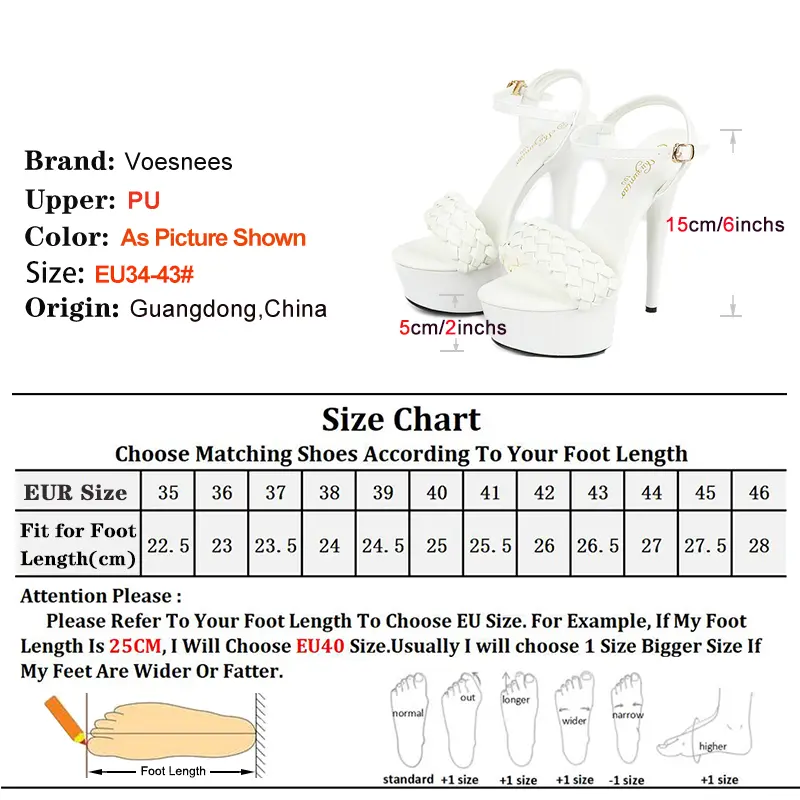 Women Weave Sandals Summer Buckle Strap Thick Bottom High Heels 15CM Nightclu Platform Female Shoes Gladiator Sandalias Mujer