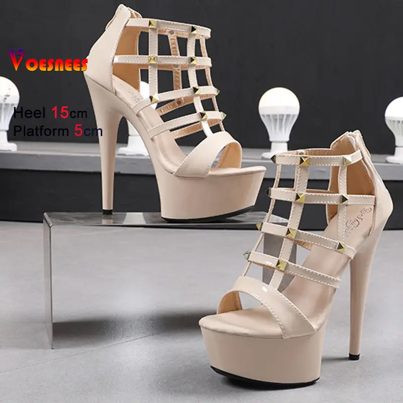 Summer Luxury Open-Toe High Heels for Women Sexy Ribbon Net Platform Sandals Fashion Party Shoes Brand Stage Show Models Pumps