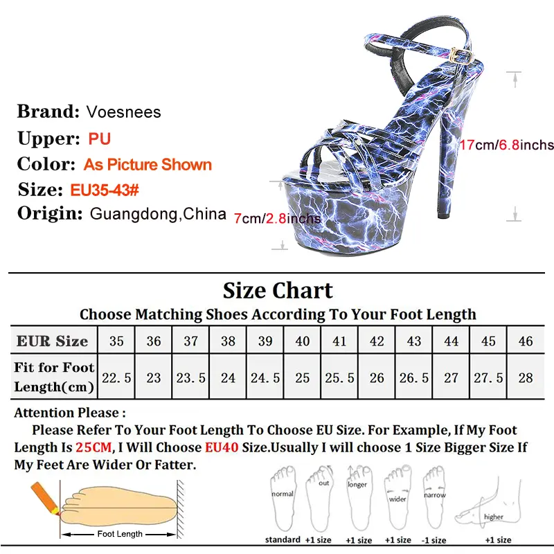 Europe and America Mixed color Model Catwalk Show Sandals Summer 13CM 15CM 17CM High Heels For Women Pole Dancing Stripper Shoes